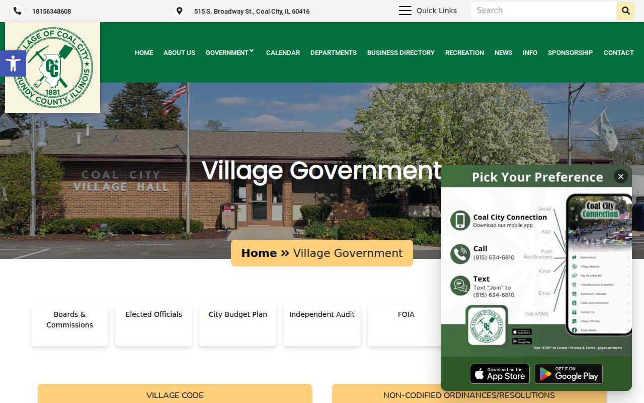 Official Coal City FOIA request channel