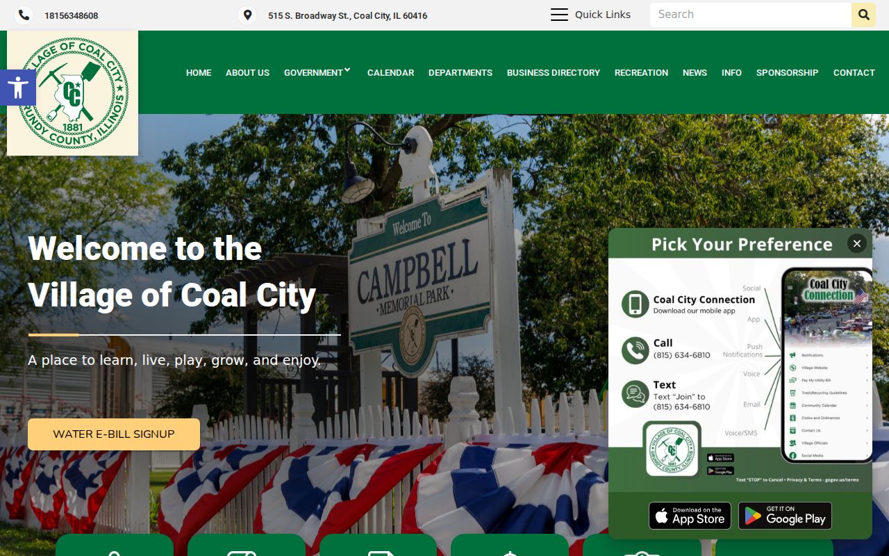 Official Coal City village government gateway