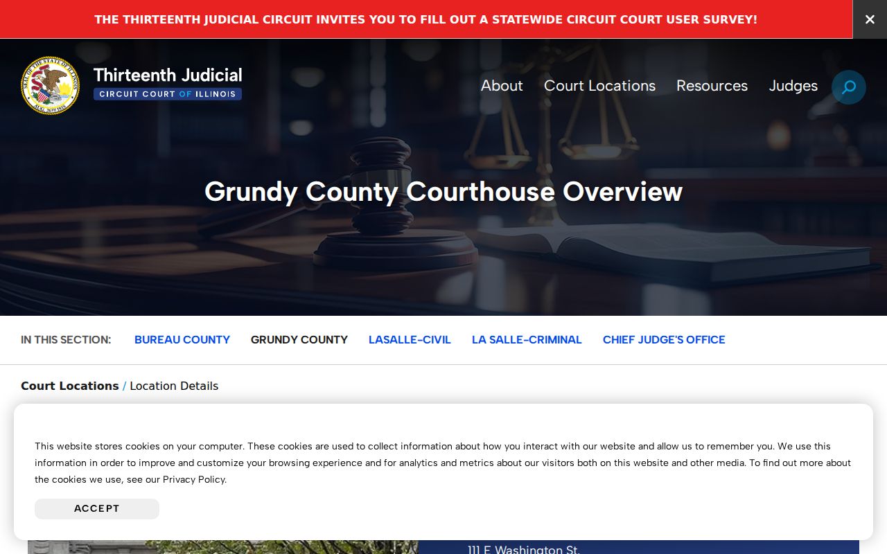 Grundy County courthouse access details for criminal court records
