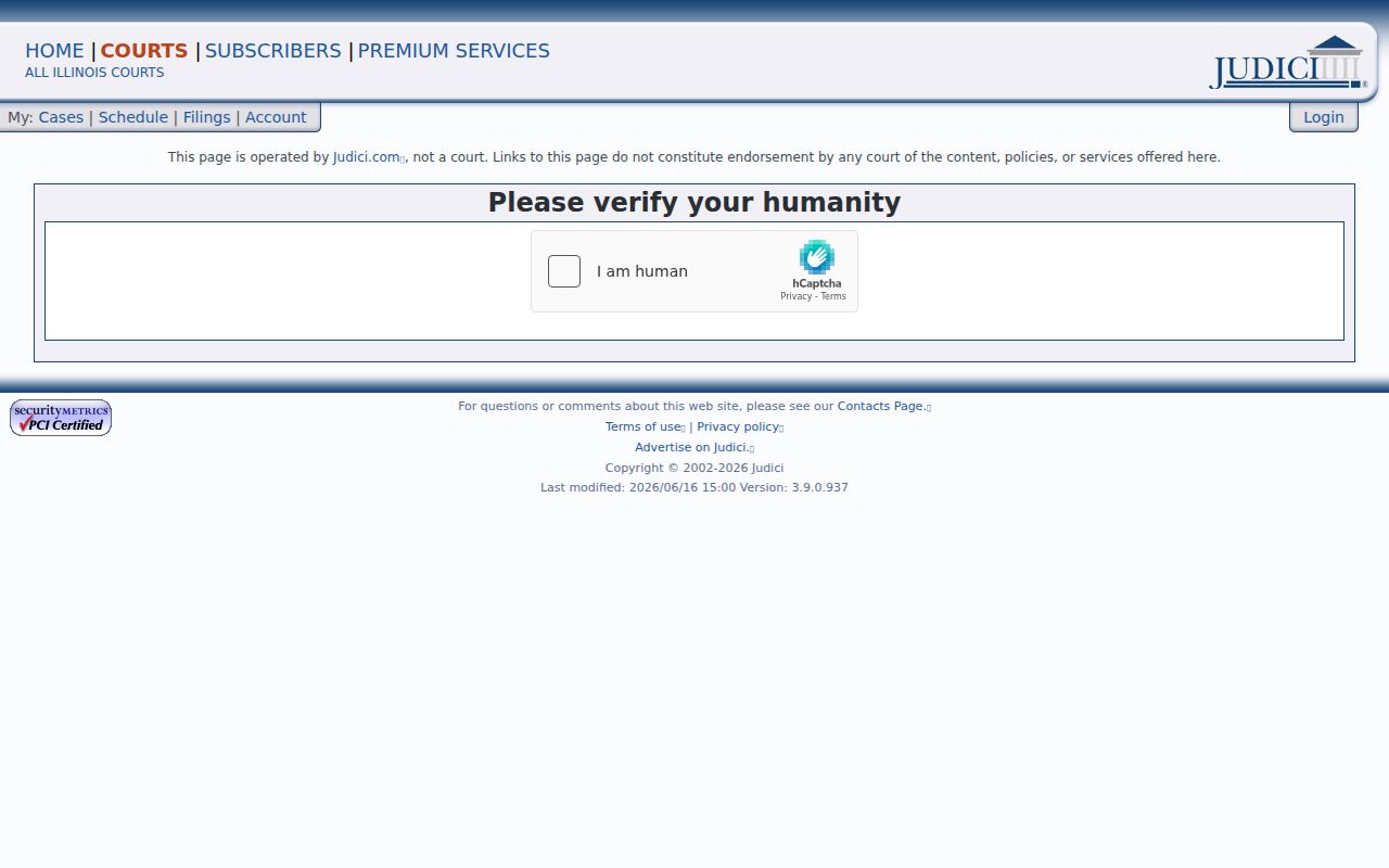 Grundy County Judici case search interface