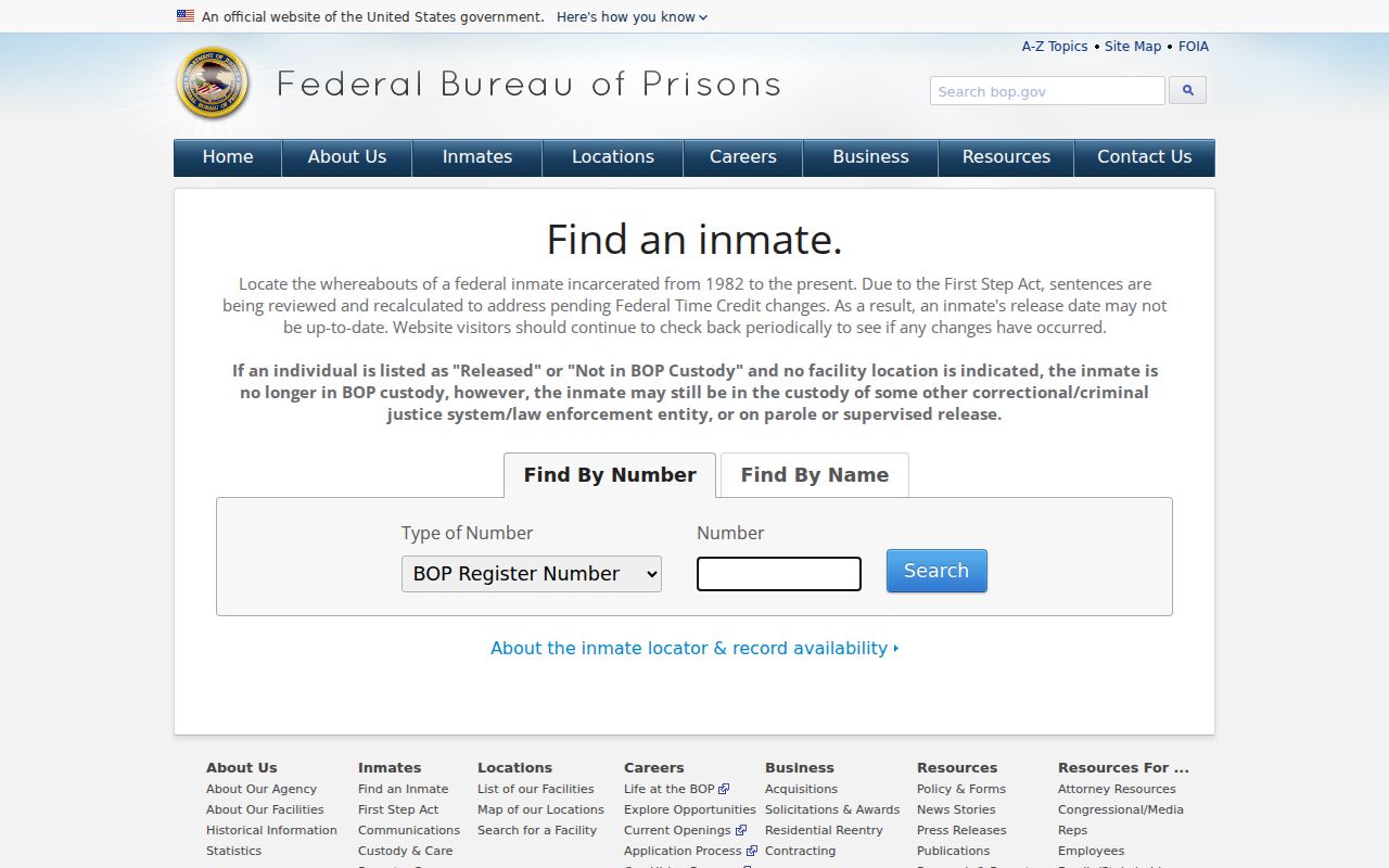 Federal prison locator for custody beyond Grundy County records
